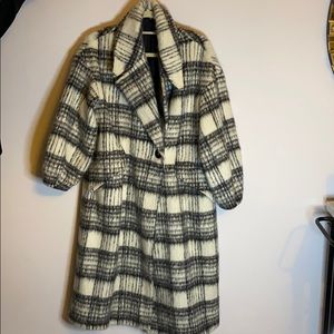 Plaid long coat